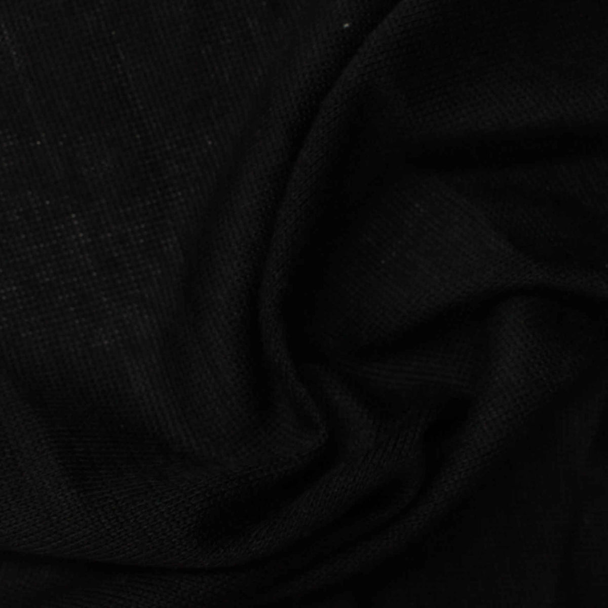 Polyester Stretch Chunky Knit Fabric, 160 gsm, 160 cm — Black, ref EF-220057