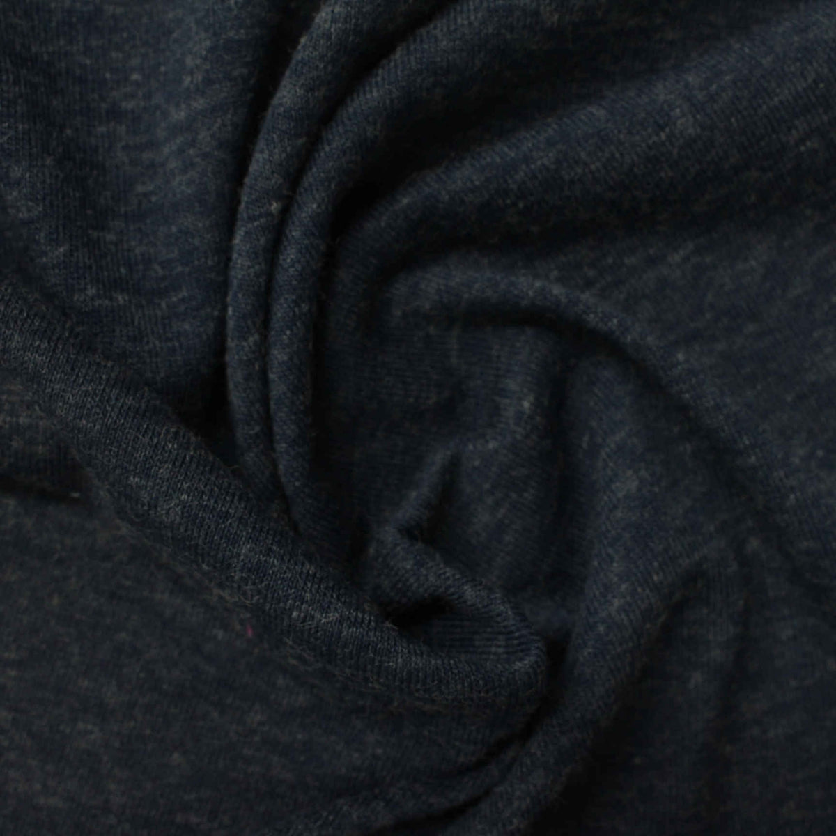 Dark Blue Heathered-Marl Chunky Knit, Poly-Viscose