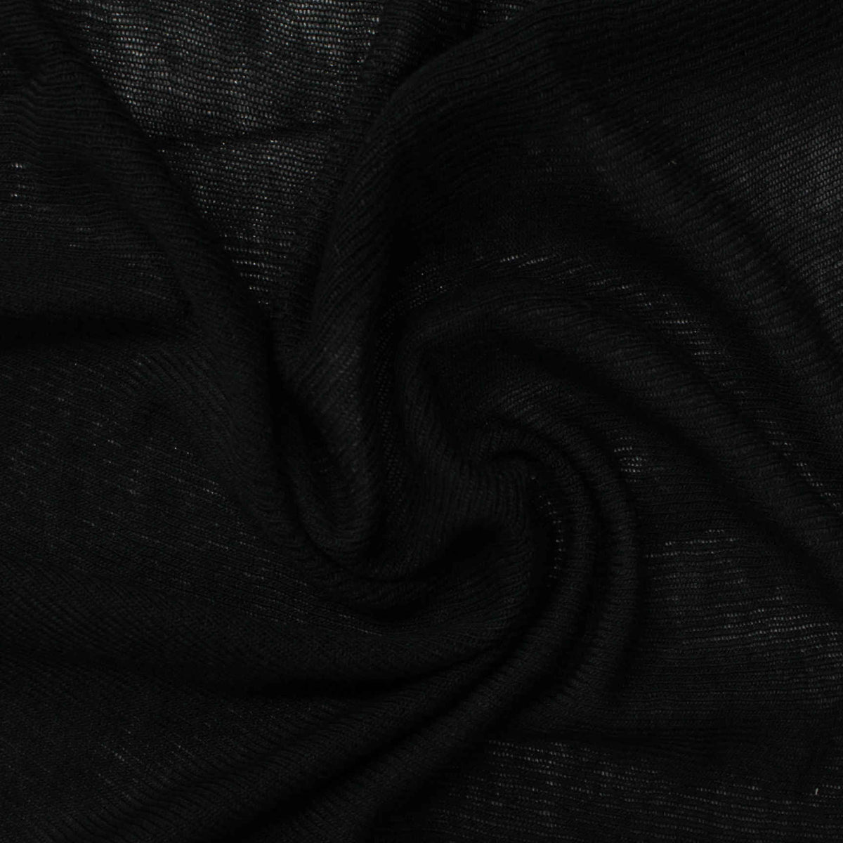 Viscose Stretch Jersey Knit Fabric, 110 gsm, 150 cm — Black