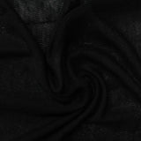 Viscose Stretch Jersey Knit Fabric, 110 gsm, 150 cm — Black