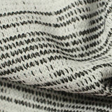 Black Horizontal-Stripe Chunky Knit, Polyester — texture