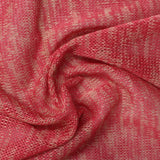 Jacquard Polyester Viscose Chunky Knit Fabric, 145 gsm, 165 cm — Red