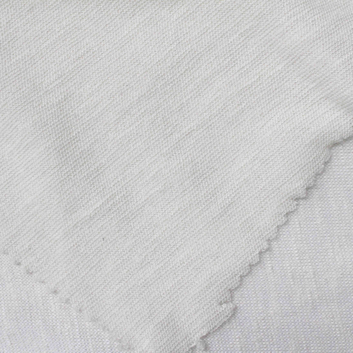 Slub Viscose Polyester Chunky Knit Fabric, 165 gsm, 160 cm — White