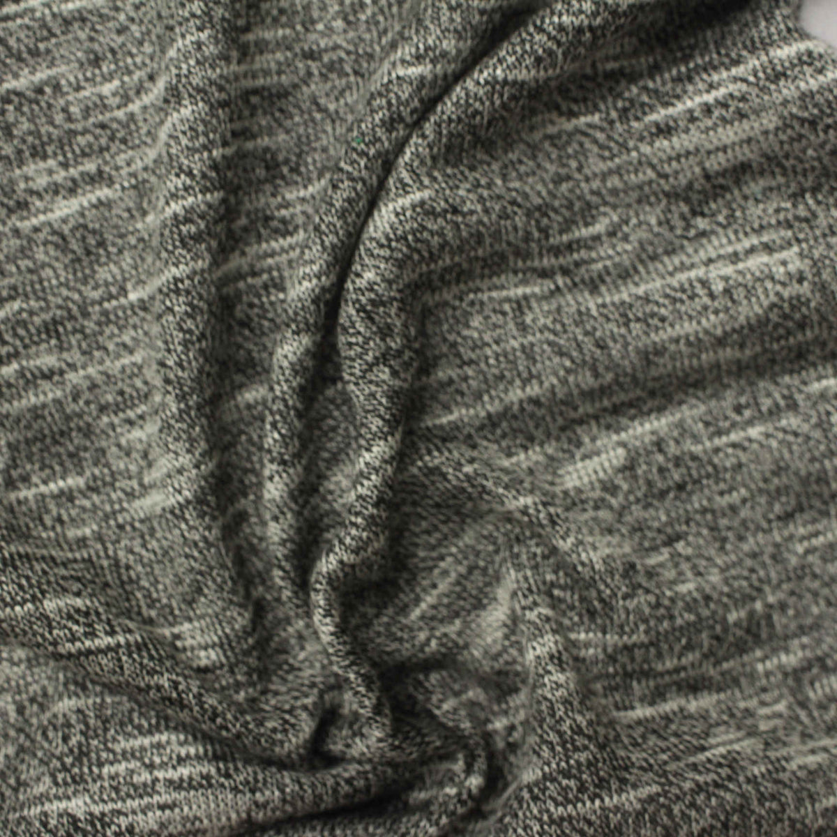 Black Marl Chunky Knit, Viscose-Poly, 143 gsm