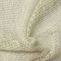Cream Openwork Chunky Knit, Polyester, 180 gsm
