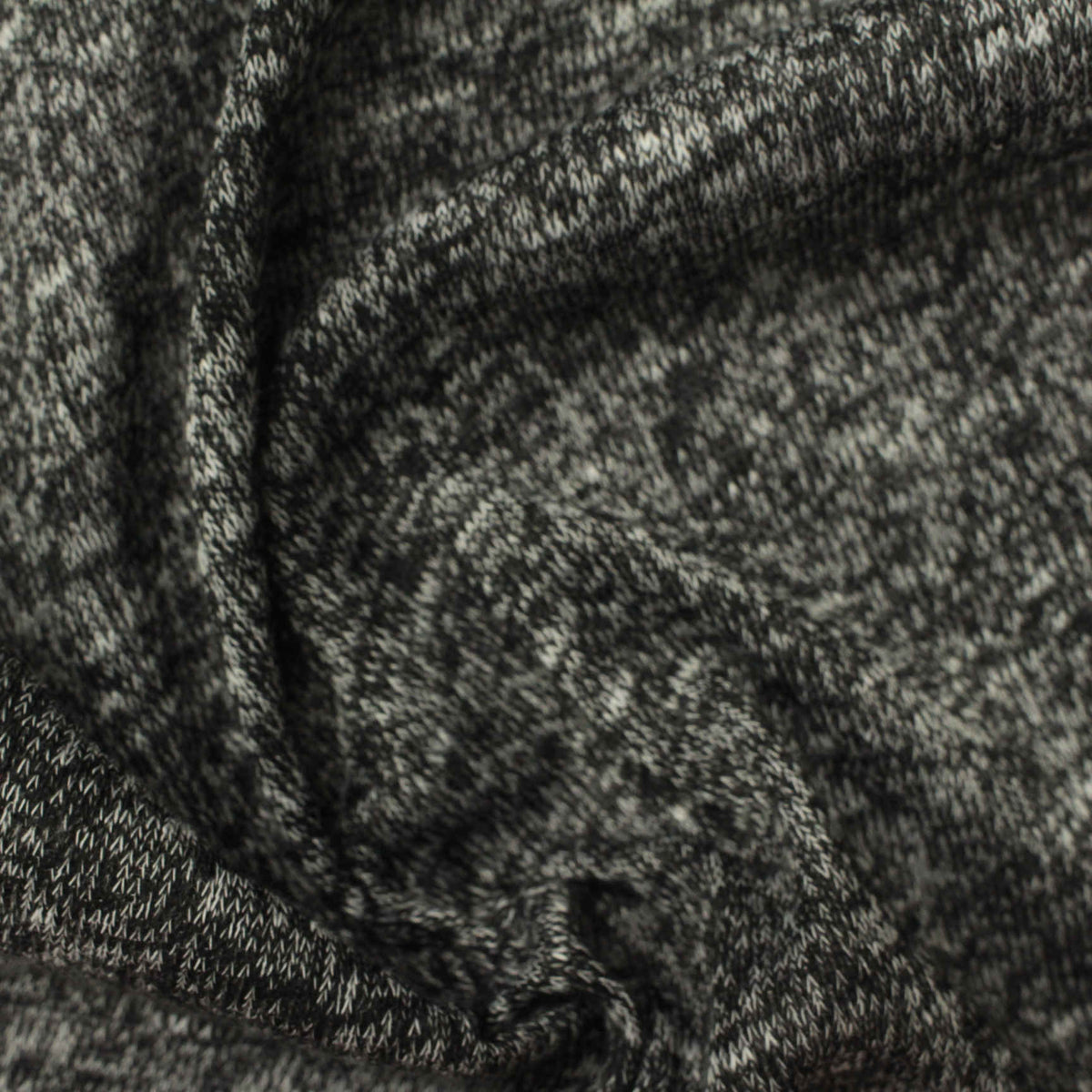 Black Marl Chunky Knit, Polyester, 155 gsm