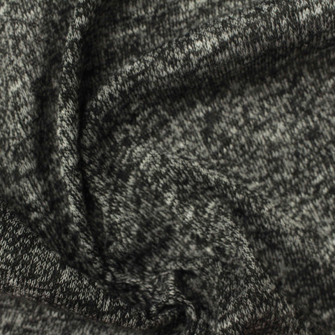 Black Marl Chunky Knit, Polyester, 155 gsm