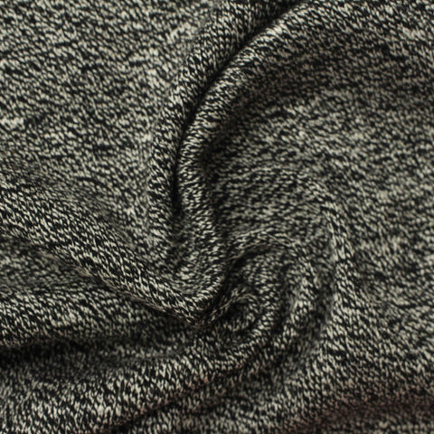 Black Marl Chunky Knit, Viscose, 295 gsm