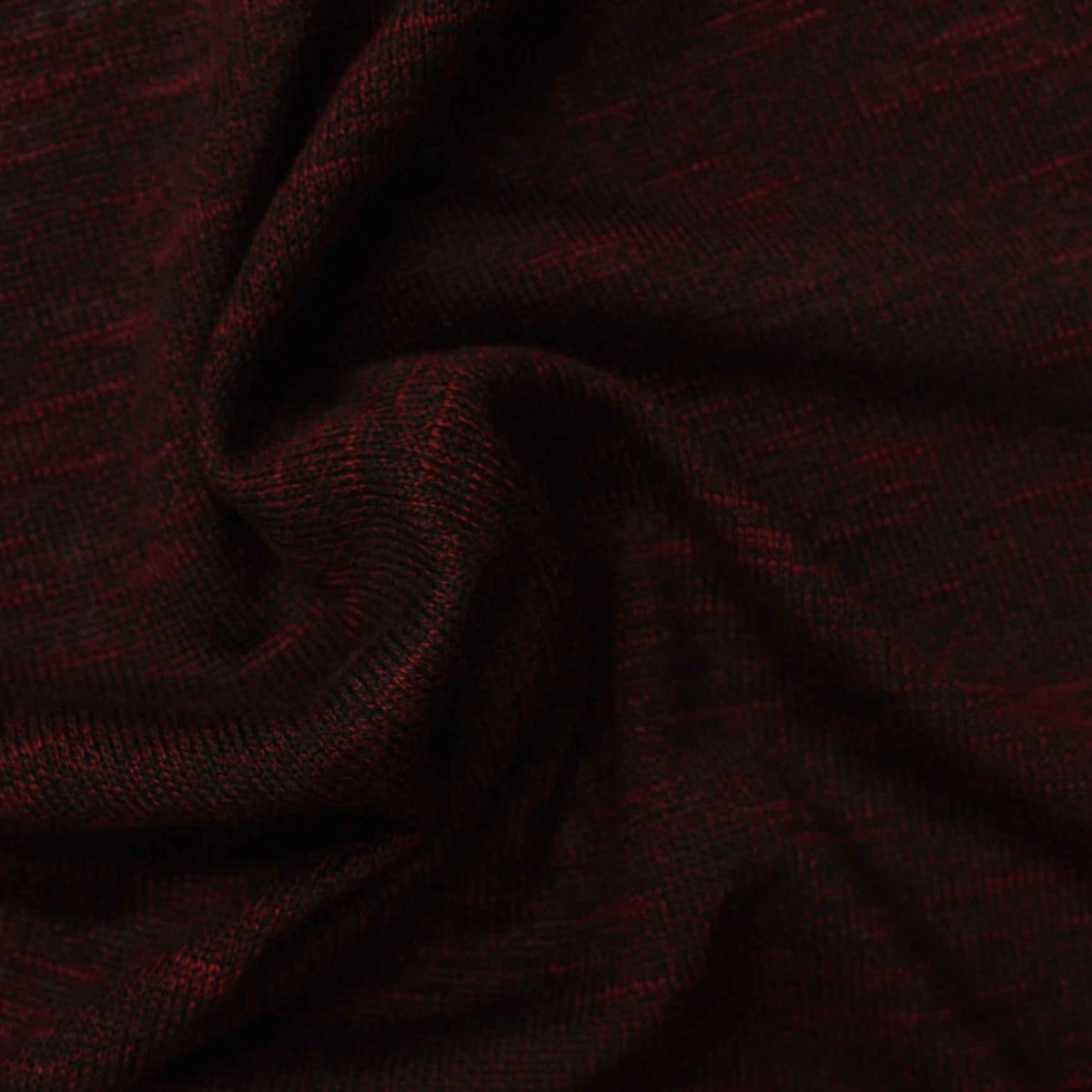 Dark Red Marl Chunky Knit, Poly-Cotton