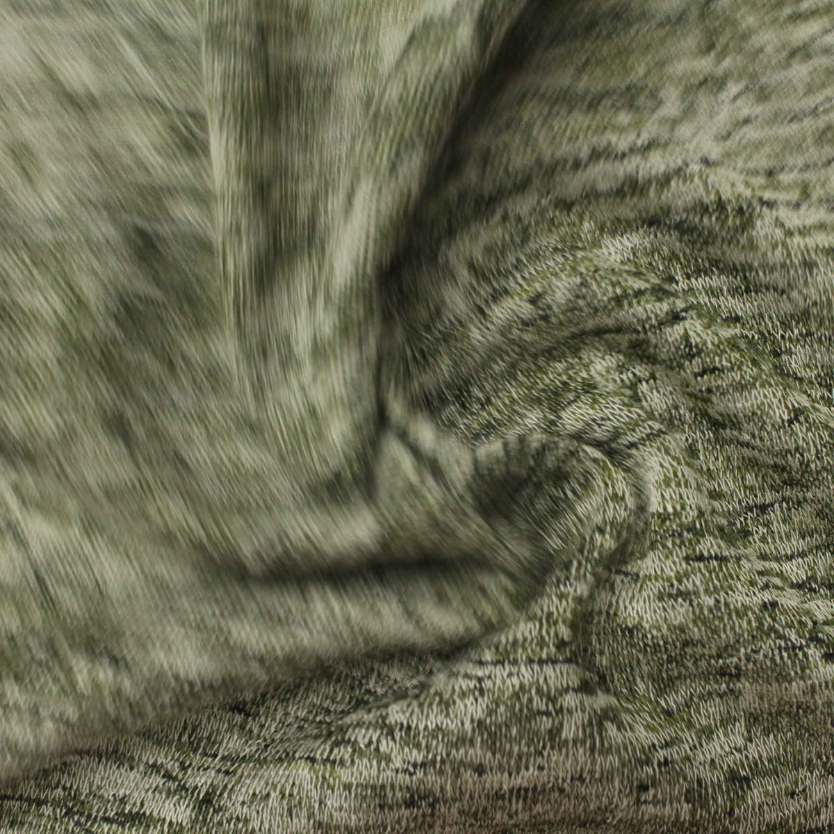 Green Heather Chunky Knit, Viscose-Poly
