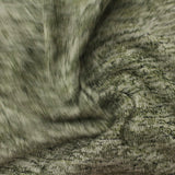 Green Heather Chunky Knit, Viscose-Poly