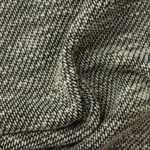 Black Marl Chunky Knit, Cotton-Poly, 270 gsm