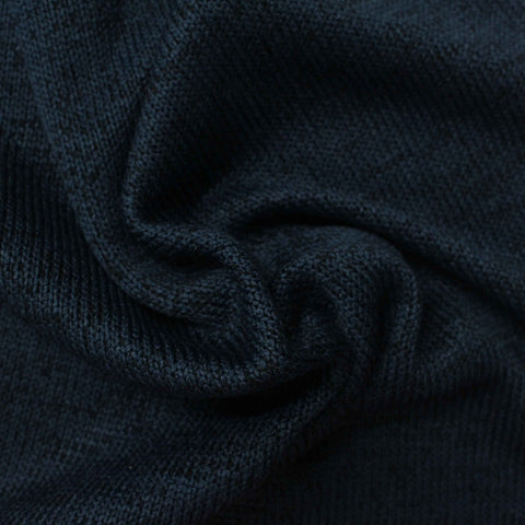 Dark Blue Marl Chunky Knit, Polyester, 290 gsm