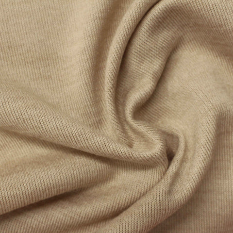 Polyester Stretch Chunky Knit Fabric, 218 gsm, 145 cm — Beige