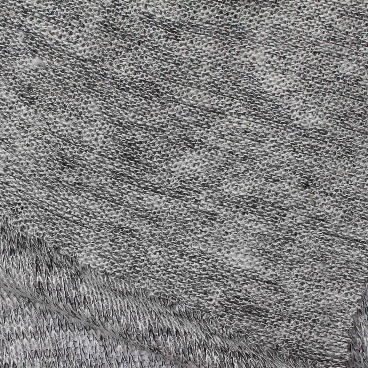 Heathered Grey Marl Chunky Knit, Viscose-Poly, 150 gsm, 170 cm