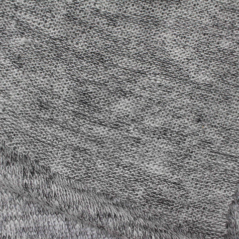 Heathered Grey Marl Chunky Knit, Viscose-Poly, 150 gsm, 170 cm