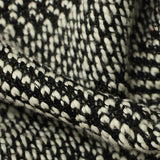 Black Chevron Chunky Knit, Cotton-Poly — texture