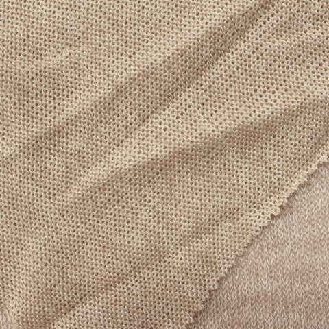 Viscose Polyester Stretch Chunky Knit Fabric, 134 gsm, 180 cm — Beige