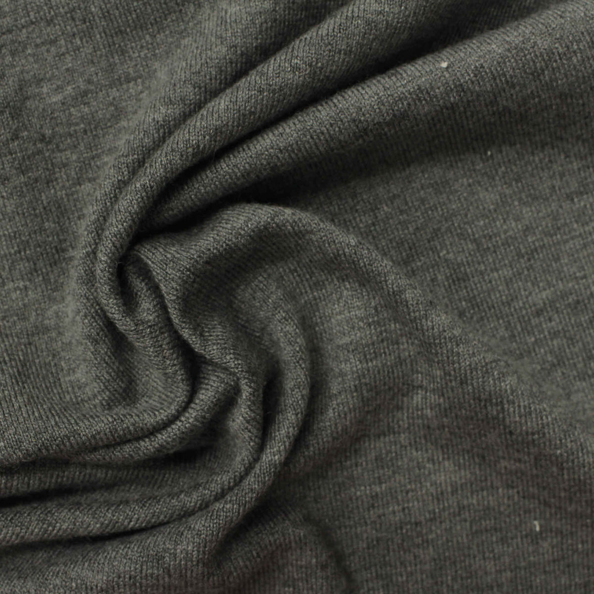 Cotton Stretch French Terry Fabric, 285 gsm, 170 cm — Grey