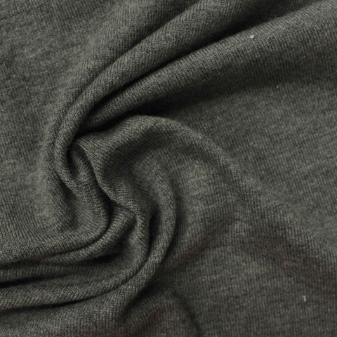 Cotton Stretch French Terry Fabric, 285 gsm, 170 cm — Grey