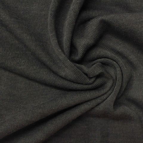 Polyester Viscose Stretch Chunky Knit Fabric, 175 gsm, 165 cm — Grey