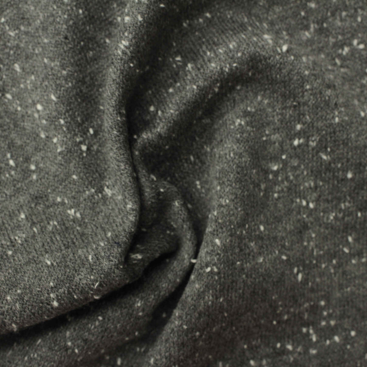 Grey Marl Chunky Knit, Poly-Cotton, 236 gsm