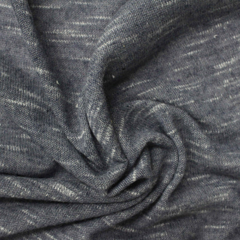 Blue-Grey Marl Chunky Knit, Viscose-Poly