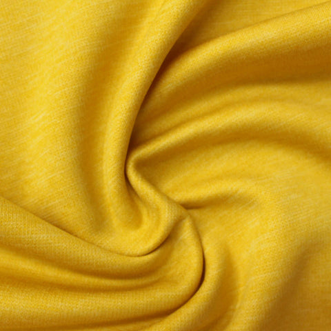 Yellow Marl Chunky Knit, Polyester, 215 gsm