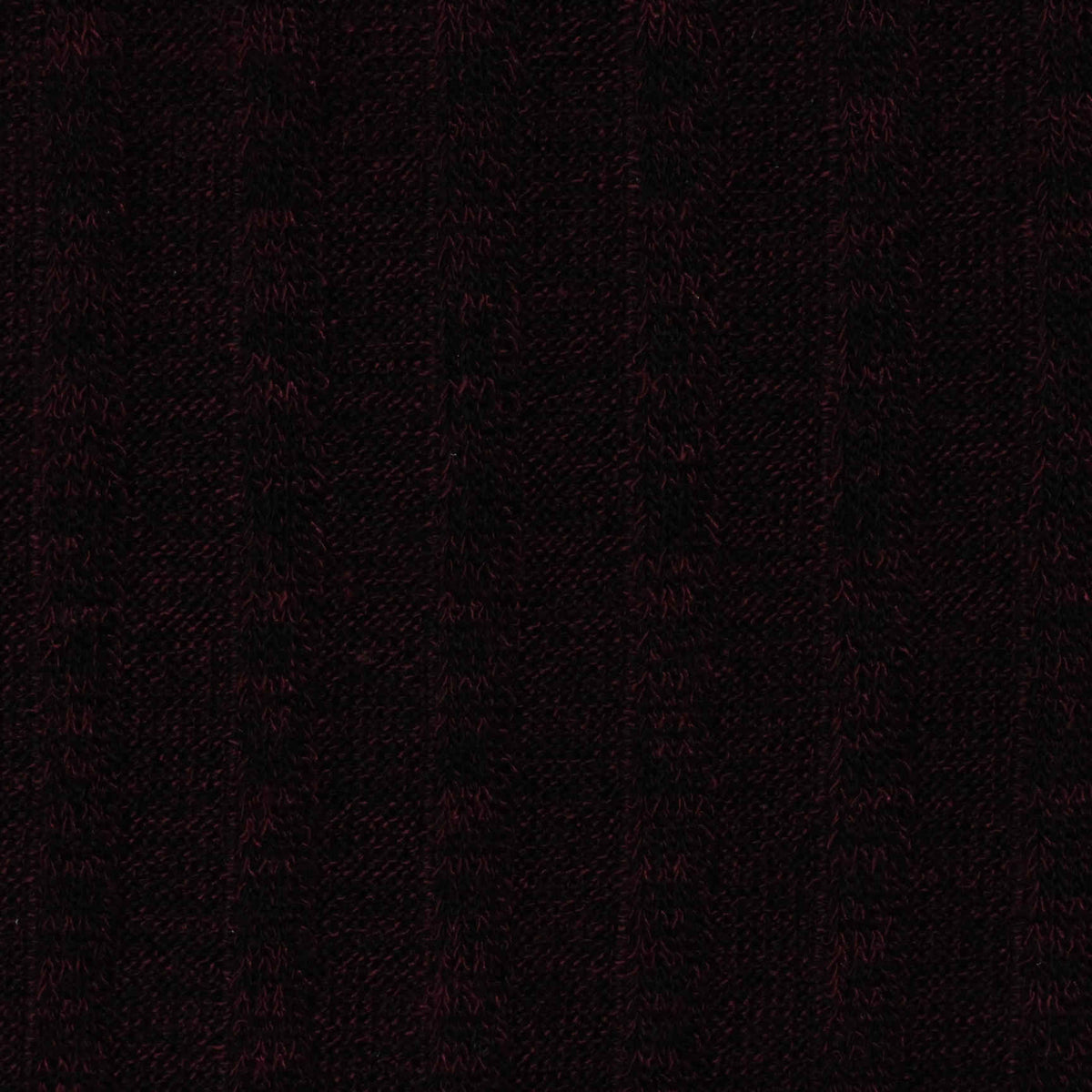 Dark Red Marl Rib Knit, Poly-Viscose, 226 gsm