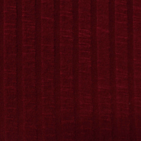 Slub Polyester Viscose Stretch Rib Knit Fabric, 195 gsm, 180 cm — Red