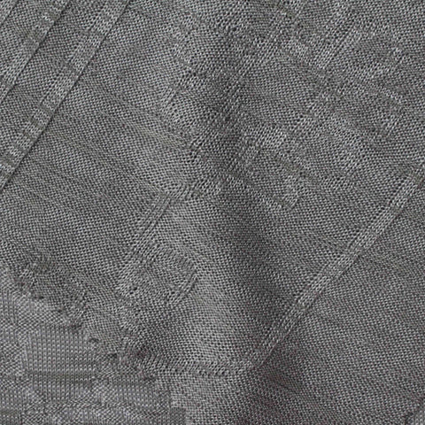 Grey Diamond Rib Knit, Polyester