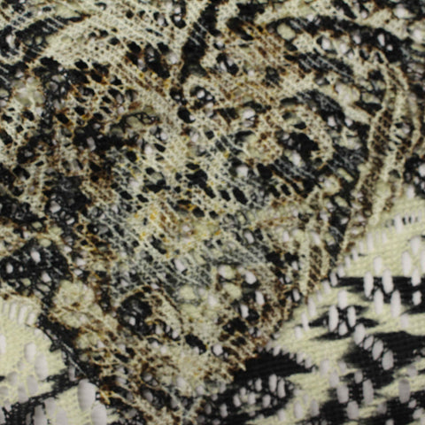 Black Animal Print Knit, Polyester, 90 gsm