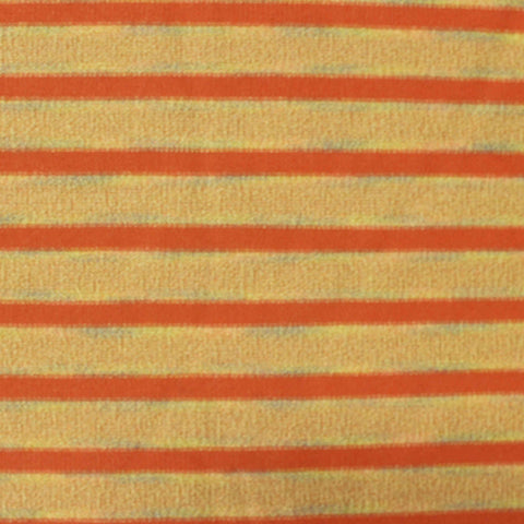 Orange Horizontal-Stripe Rib Knit, Viscose-Nylon, 130 gsm, 160 cm