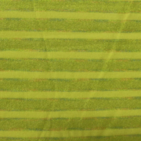 Lime Horizontal-Stripe Rib Knit, Viscose-Nylon