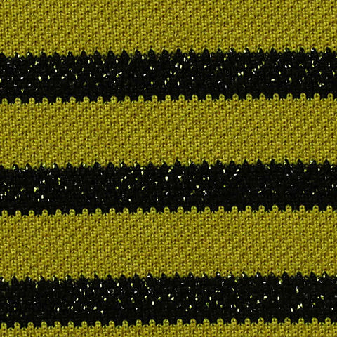 Gold Horizontal-Stripe Rib Knit, Poly-Nylon
