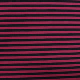 Black Horizontal-Stripe Rib Knit, Polyester