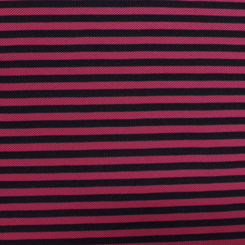 Black Horizontal-Stripe Rib Knit, Polyester, 170 gsm