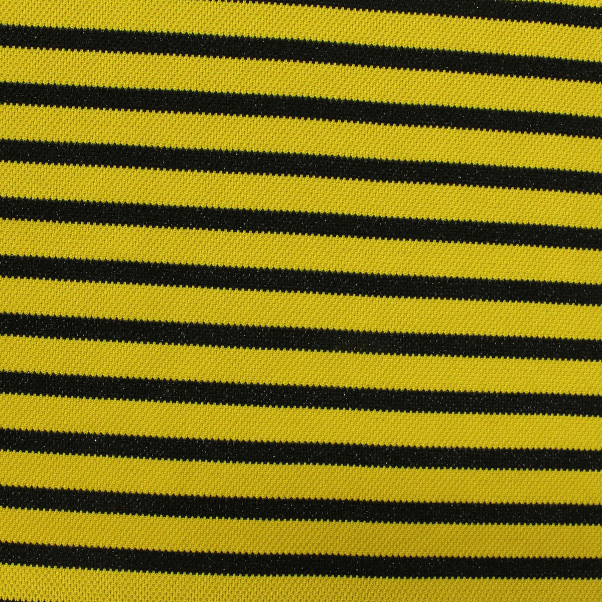 Yellow Horizontal-Stripe Rib Knit, Poly-Nylon