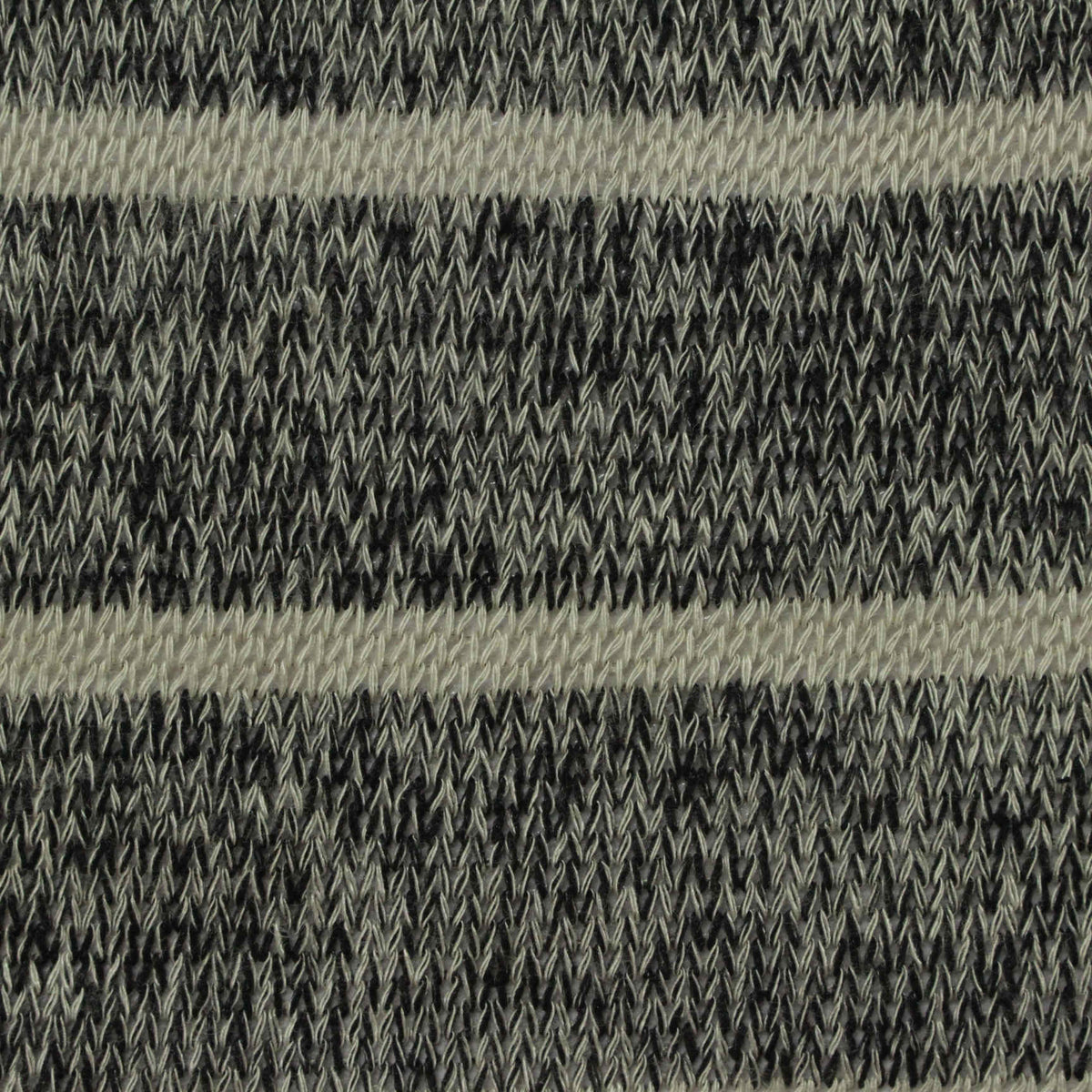Light Grey Horizontal-Stripe Knit, Viscose-Poly