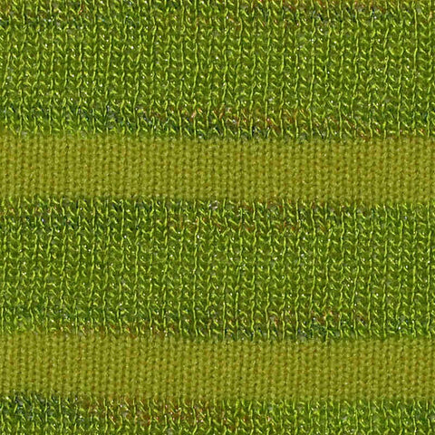 Green Horizontal-Stripe Knit, Viscose-Nylon