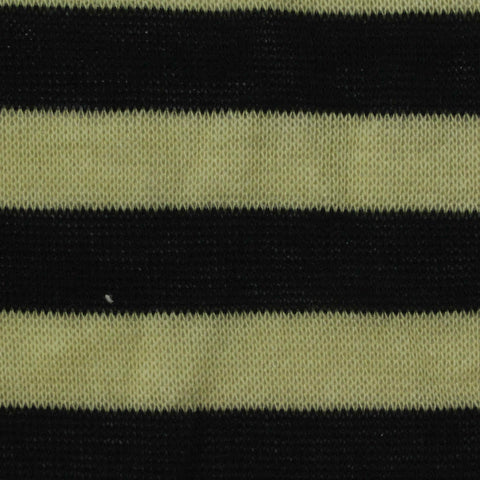 Black Horizontal-Stripe Knit, Polyester, 156 gsm