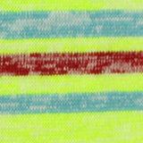 Neon Yellow Horizontal-Stripe Chunky Knit — texture