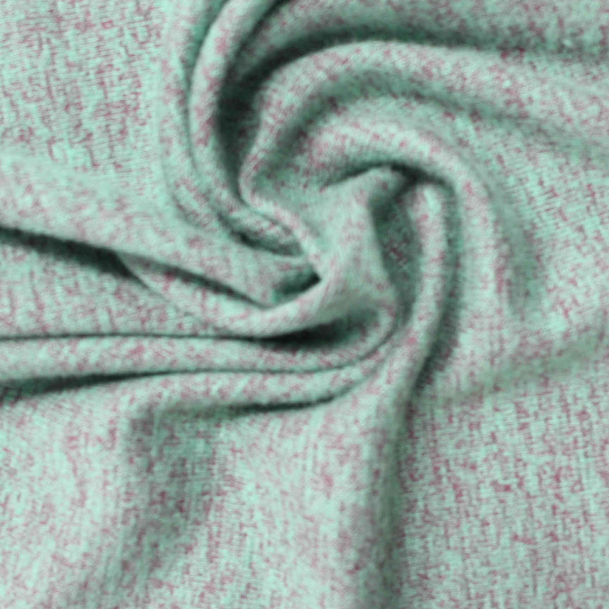 Light Green Marl Chunky Knit, Viscose-Poly, 275 gsm
