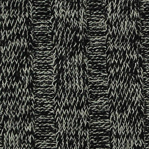 Black Marl Rib Knit, Poly-Viscose, 227 gsm