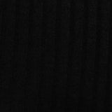Cotton Polyester Stretch Rib Knit Fabric, 200 gsm, 150 cm — Black