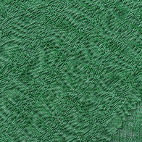 100% Polyester Rib Knit Fabric, 175 gsm, 150 cm — Green