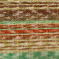 Brown Horizontal-Stripe Chunky Knit, Polyester, 225 gsm