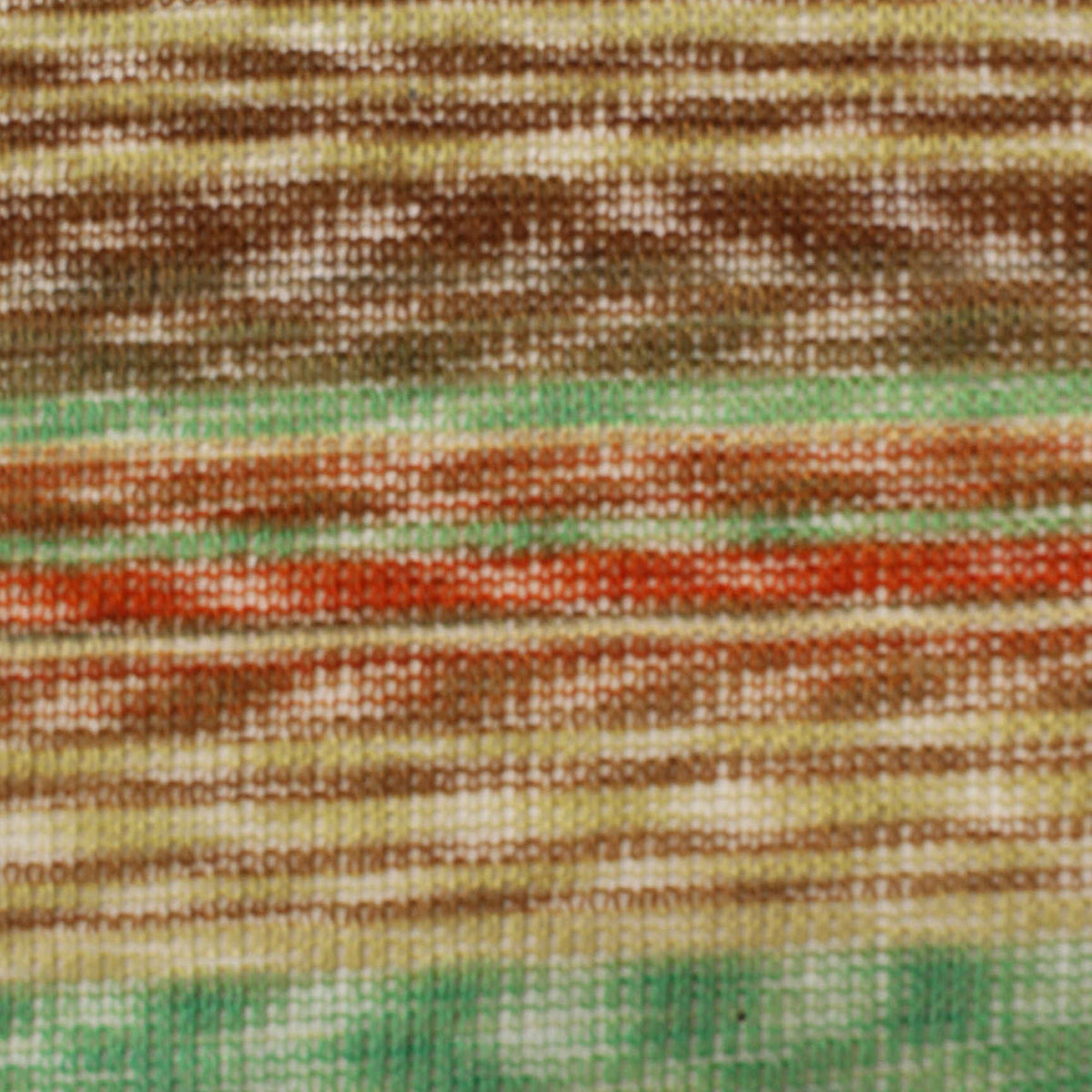 Brown Horizontal-Stripe Chunky Knit, Polyester, 225 gsm