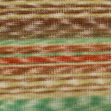 Brown Horizontal-Stripe Chunky Knit, Polyester
