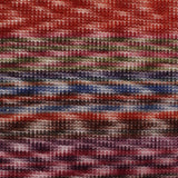 Heathered Multicolor Horizontal-Stripe Chunky Knit, Polyester